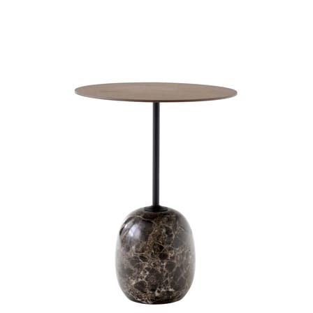 Guéridon Lato LN8 marbre bois naturel / Marbre & bois - Ø 40 x H 50 cm - &tradition