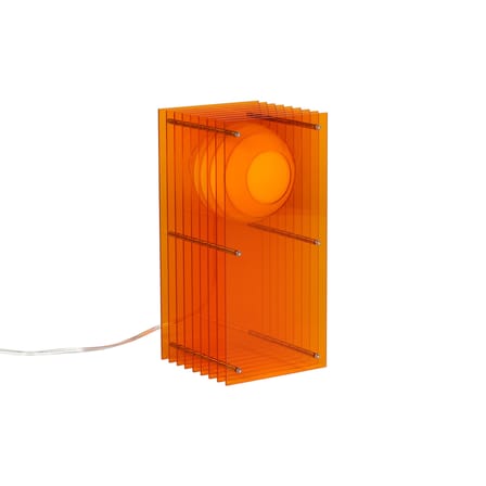 Lampe de table Lop Small Rectangle plastique orange / Lauréat Archiproducts Design Award - BANG