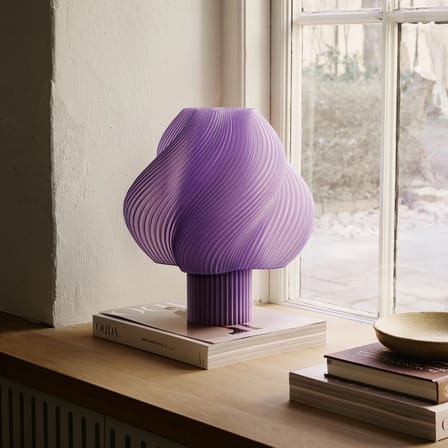Lampe de table Soft Serve Grande violet / H 35 cm - CRÈME ATELIER