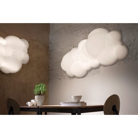 Applique Nuvola Minor Prof. 14 cm plastique blanc / Plafonnier LED  / 100 x 58 cm - Nemo