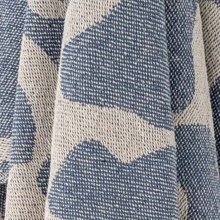 Plaid Salobre bleu / 160 x 130 cm - Coton recyclé - Bloomingville