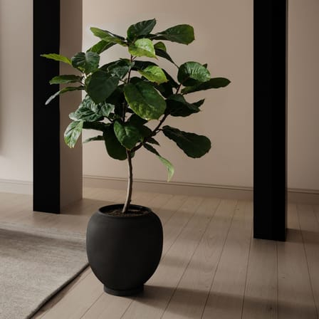 Pot de fleurs Sunao Big céramique noir / Surface lisse - Ø 53 x H 53 cm - 64 Litres - 101 COPENHAGEN