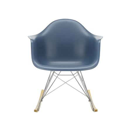 Rocking chair RE RAR - Eames Plastic Armchair materiale plastico blu / (1950) - Riciclata - Vitra