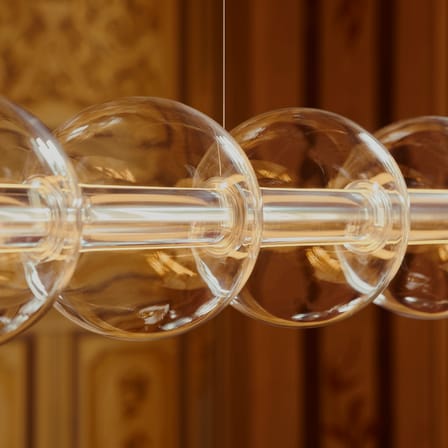 Suspension Luce Sferica S1 verre transparent / L 167 cm - Flos