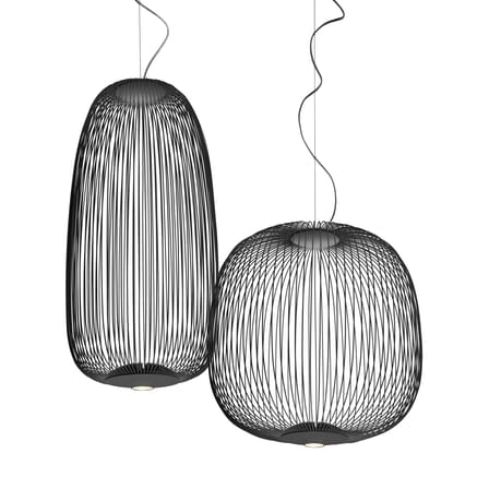 Suspension Spokes 2 Small métal gris noir / LED - Ø  52 x H 52 cm - Foscarini