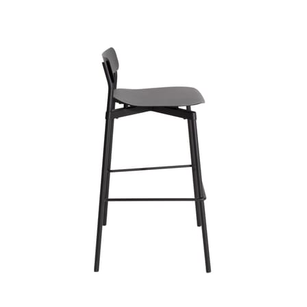 Tabouret haut empilable Fromme métal noir / H 75 cm - Aluminium - Petite Friture