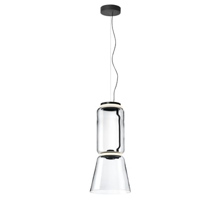 Suspension Noctambule Cône n°1 verre transparent / LED - Ø 36 x H 82 cm / Seconde vie - Flos