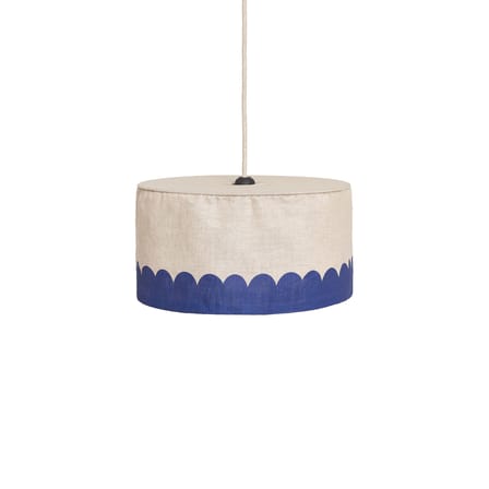 Abat-jour Vibes tissu bleu / Ø 40 x H 18 cm - Lin - NOBODINOZ