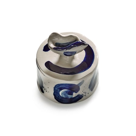 Boîte Sophia 02 céramique bleu / Ø 12,5 x H 13 cm - Serax