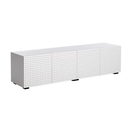 Buffet Quaderna 756 materiale plastico bianco / L 204 x H 54 cm - Superstudio, 1972 / Plastica laminata - Zanotta
