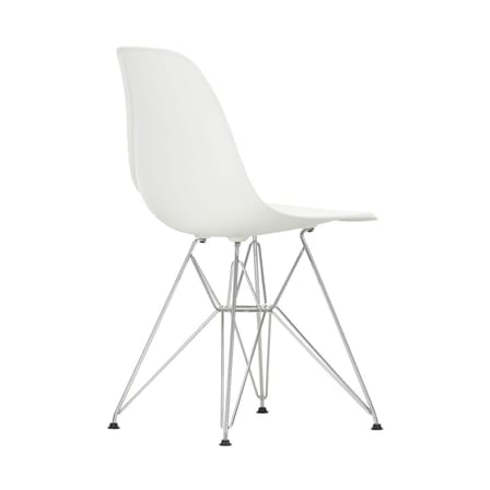Chaise DSR - Eames Plastic Side Chair plastique blanc / (1950) - Pieds chromés - Vitra