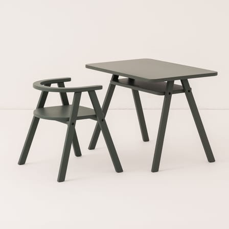 Chaise enfant Growing Green bois vert - NOBODINOZ