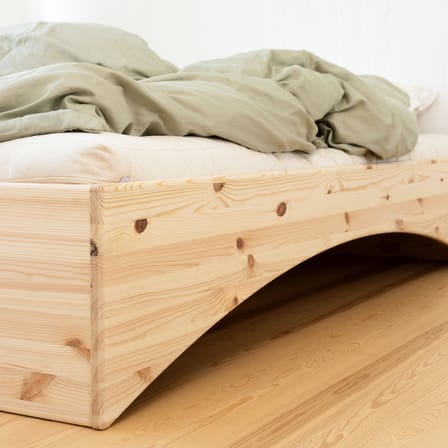 Doppelbett Orbit holz natur / Für Matratze 180 x 200 cm - KARUP