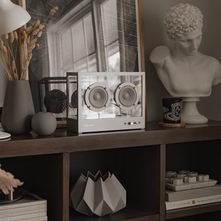 Enceinte Bluetooth Small transparente / L 26 x H 20 cm - Verre trempé - Transparent Speaker