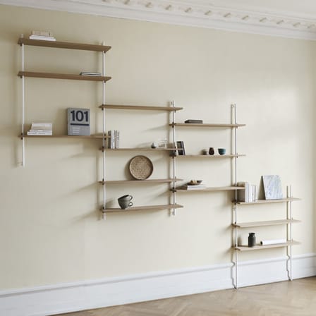Étagère Wall Shelving – ws.65.2 bois marron / L 162 x H 65 cm x Prof. 17,5 cm - MOEBE
