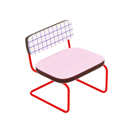 Fauteuil rembourré Super Lounge Chair tissu multicolore - Seletti
