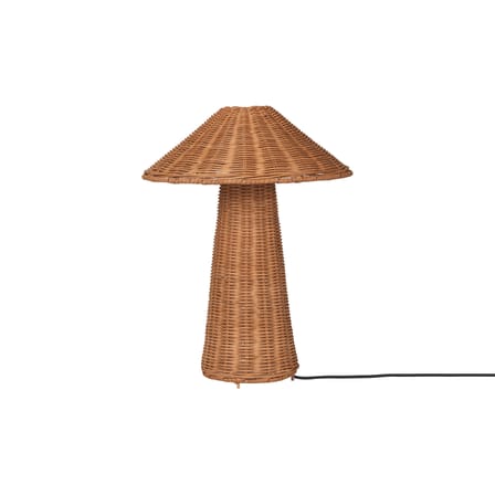 Lampada da tavolo Dou fibre beige / Rattan intrecciato a mano - H 40 cm - Ferm Living