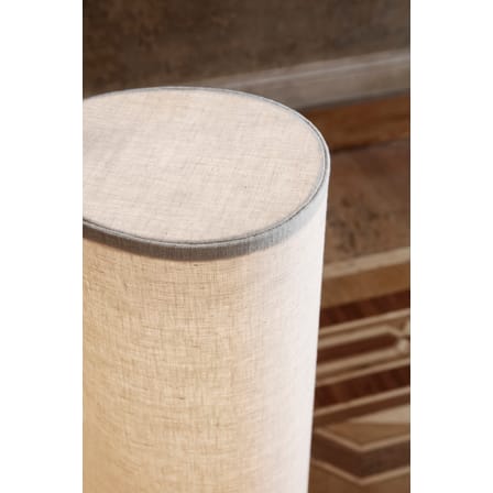 Lampadaire The Unbound LED tissu beige / H 120 cm - marbre / Pivotant - Gubi