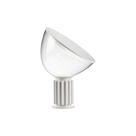Lampe de table Taccia LED Small verre blanc / H 48 cm - Castiglioni, 1962 - Flos
