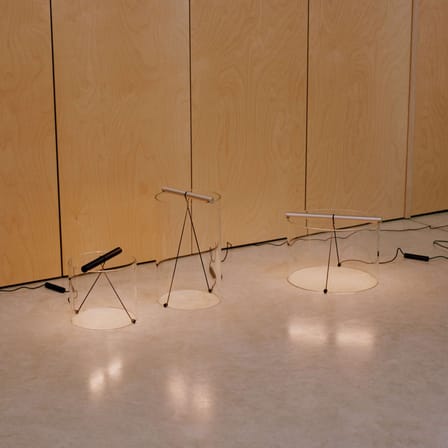 Lampe de table To-Tie 3 LED verre noir transparent / Ø 21 x H 22 cm - Flos