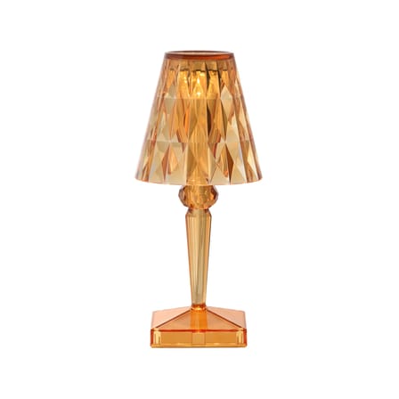 Lampe extérieur sans fil rechargeable Battery LED orange / Ø 12 x H 26 cm - Recyclé - Kartell