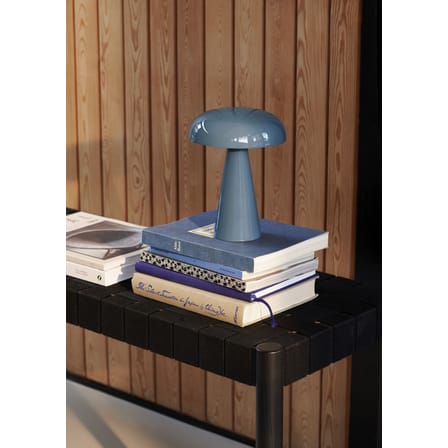 Lampe sans fil rechargeable Como SC53 LED métal bleu / H 21 cm - &tradition