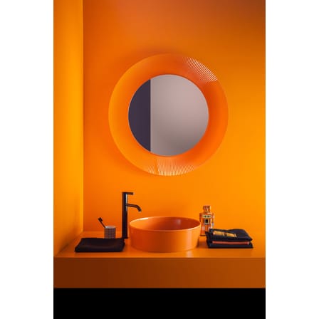 Miroir lumineux All Saints plastique marron LED / Ø 78 cm - Kartell