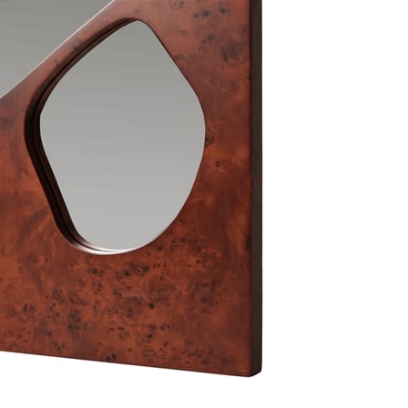 Miroir mural Folia Medium bois marron / L 50 x H 82 cm - Ferm Living