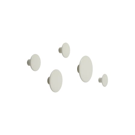 Set de 5 patères The Dots Wood / Bois - Différents diamètres - Muuto