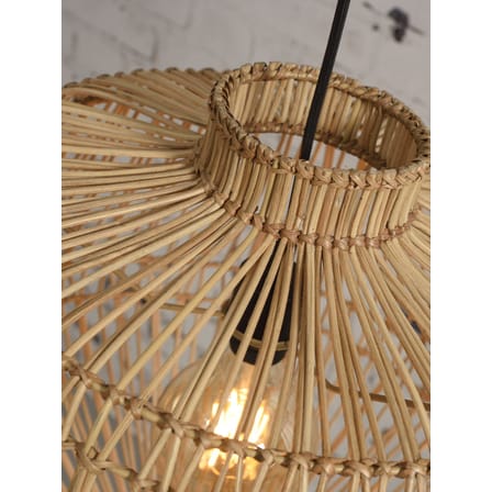 Madagascar Pendant cane & fibres beige natural wood / Rattan - GOOD&MOJO