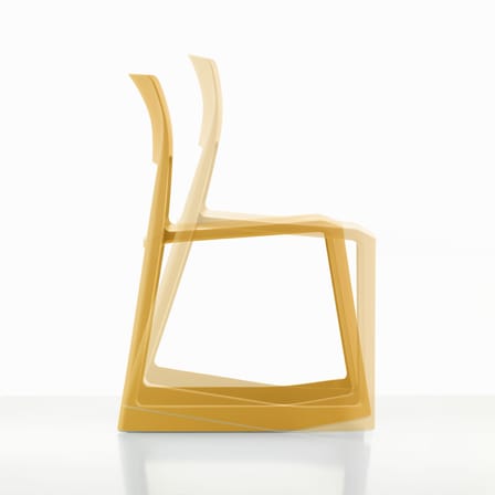 Sedia impilabile Tip Ton RE materiale plastico giallo / Riciclato - Inclinabile ed ergonomico - Vitra
