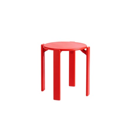 Sgabello Rey legno rosso / By Bruno Rey x Dietiker, 1971 - Legno - Hay