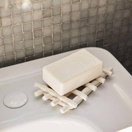 Ceramic Soap holder ceramic white / Hand-made - Ferm Living