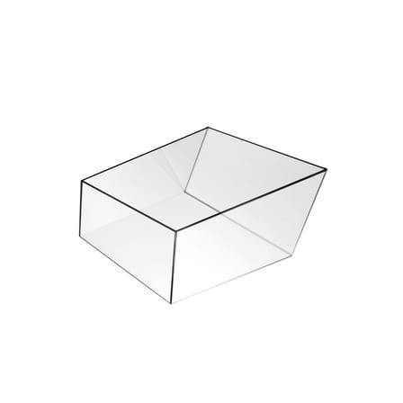 Table basse Wireframe verre noir transparent / 75 x 87 cm - Piero Lissoni, 2011 - Glas Italia