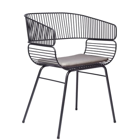 Coussin d'assise  tissu gris / Pour fauteuil Trame / Seconde vie - Petite Friture