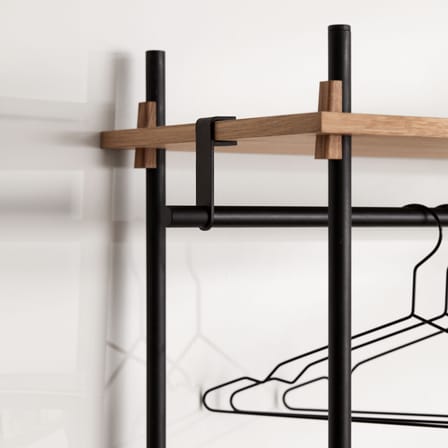  Accessory metal black / Clothes rail for Shelving System - L 85 cm - MOEBE