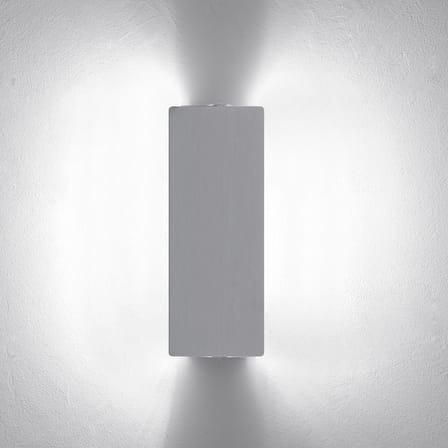 Applique  gris argent métal à volet pivotant double LED /Charlotte Perriand, 1962 - Nemo