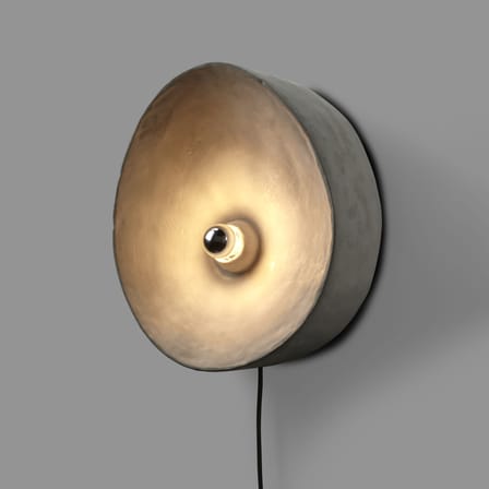 Applique avec prise Chadophe Medium gris / Ø 38 cm - Béton - Serax