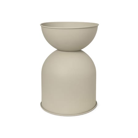 Blumentopf Hourglass Medium metall beige / Ø 40 x H 59 cm - Ferm Living