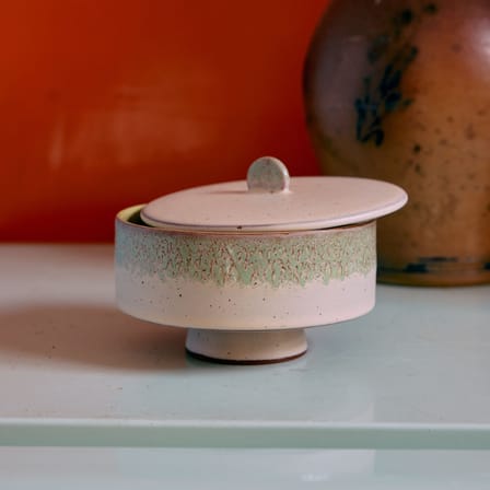 Boîte hermétique 70s ceramics céramique vert / Ø 14 x H 10 cm - HK LIVING