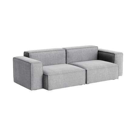Canapé droit Mags Soft Low Armrest n°1 gris / 2,5 places - L 238 cm - Hay