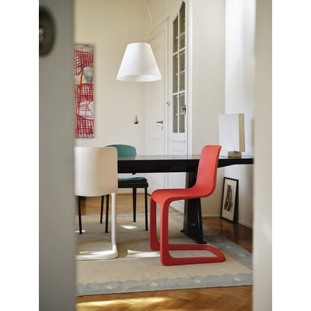 Chaise EVO-C plastique rouge - Vitra