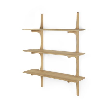 Étagère PI bois naturel / 3 étagères - Chêne massif / L 100 x H 126 cm - Ethnicraft