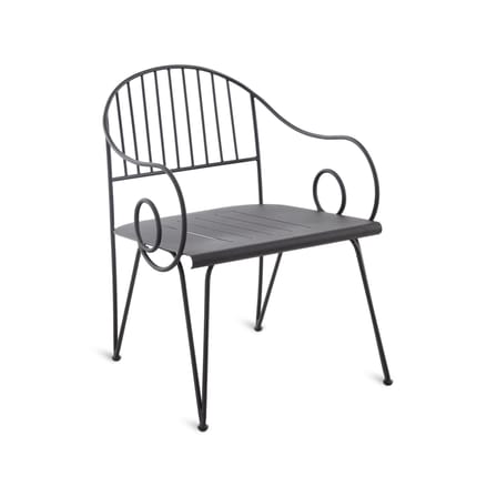 Fauteuil Ariete métal tissu blanc / Fer - Coussin d'assise - Unopiu