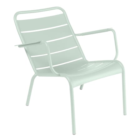 Fauteuil bas Luxembourg métal vert / Dossier incliné - Fermob