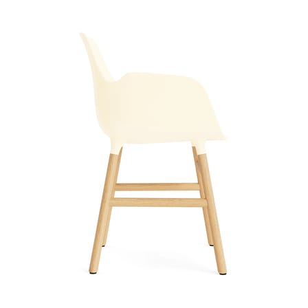Fauteuil Form plastique beige / Pieds chêne - Normann Copenhagen