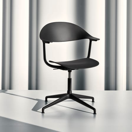 Fauteuil pivotant Mynt noir / Plastique recyclé - Vitra