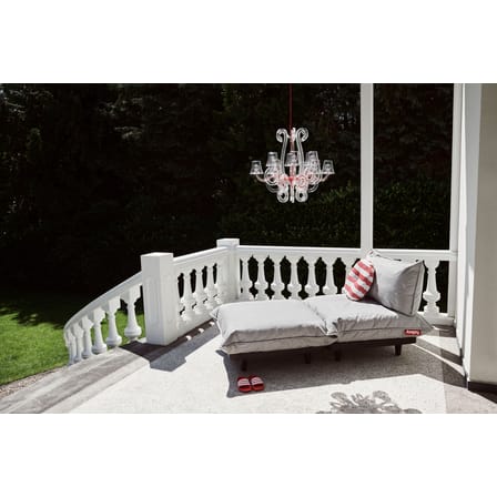 Chauffeuse Paletti tissu blanc gris beige - Fatboy