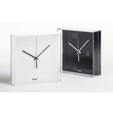 Horloge murale Tic & Tac plastique blanc / à poser ou suspendre - Philippe Starck, 2010 - Kartell