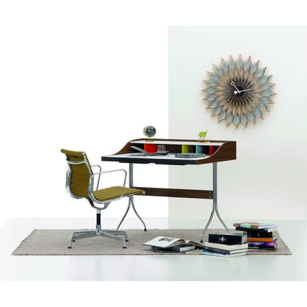 Horloge Sunflower Clock bois noir / By George Nelson, 1948-1960 / Ø 75 cm - Vitra